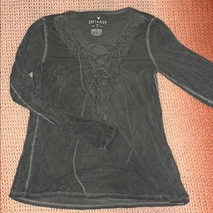 long sleeve green shirt